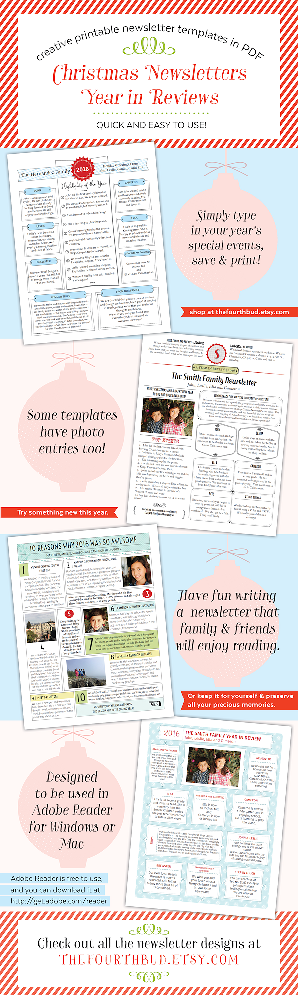 Christmas Newsletters and Year in Reviews