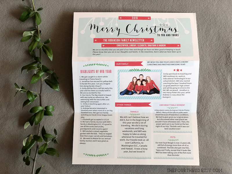 8 Creative Ideas That Can Spice Up Your Annual Christmas Newsletter – THE  FOURTH BUD