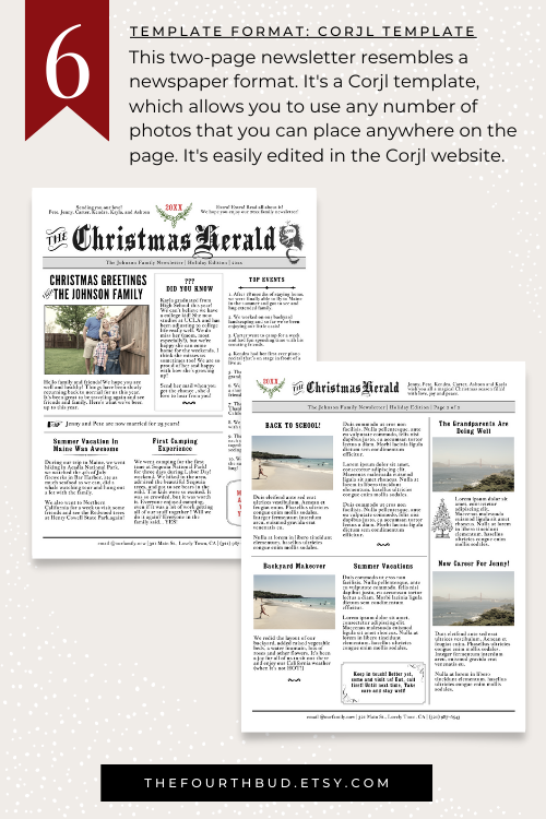 7 Best Christmas Newsletter Templates That Have Areas For Several