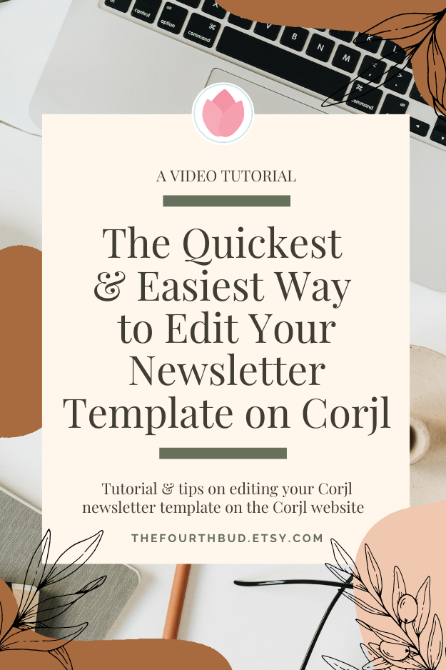 A video on how to edit a Corjl newsletter template on the Corjl website