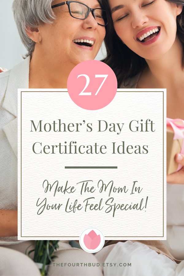 Mother's Day Gift Certificate Ideas