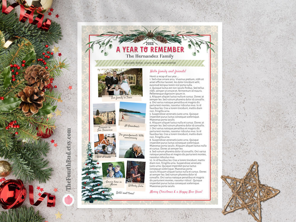 A Year To Remember Christmas Newsletter