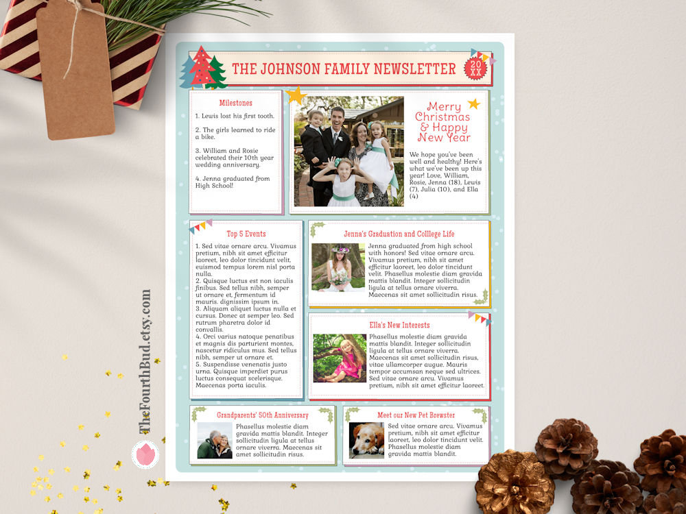 Snowy Winter Christmas Newsletter