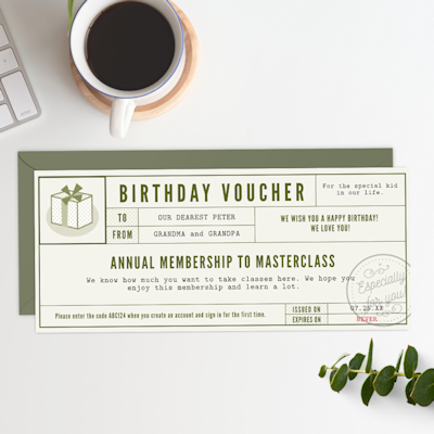 Modern Birthday Gift Certificate Template